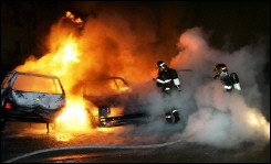 Burning car