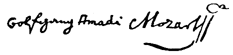 Mozarts Unterschrift